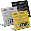 Countertop Patriot Act Signs with FDIC Logo